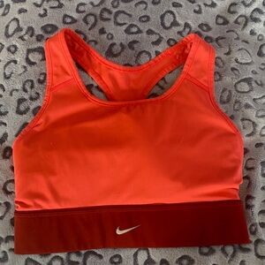Nike Longline Sports Bra - Coral/Red